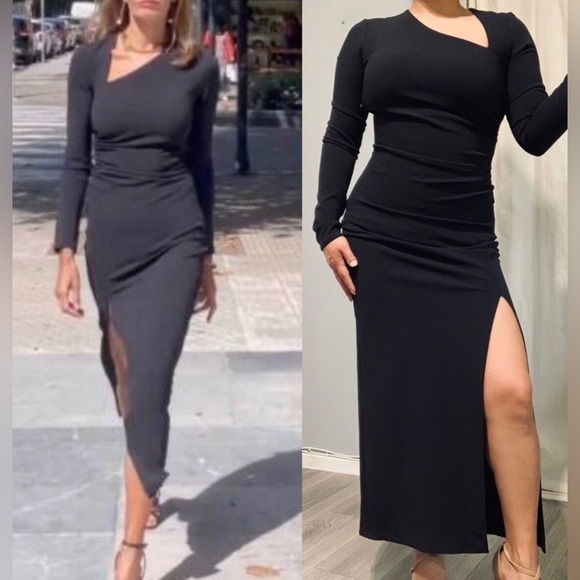 ZARA Elegant but Black Asymmetrical Dress
SIZE XS - Picture 2 of 5